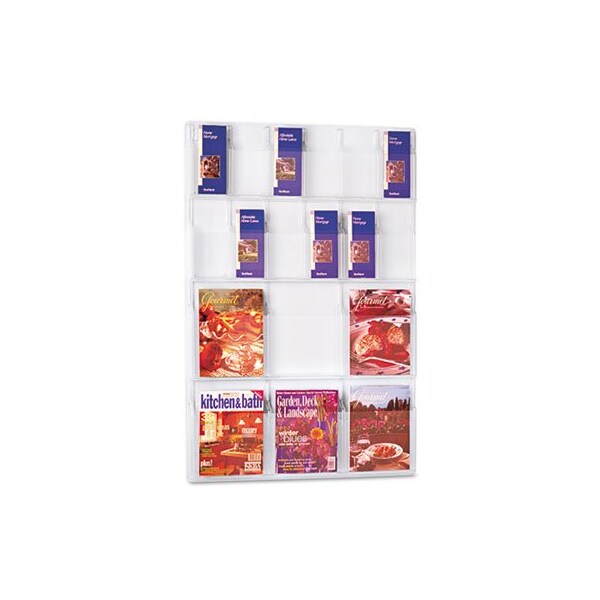 Safco Safco, Reveal Clear Literature Displays, 18 Compartments, 30w X 2d X 45h, Clear 5600CL - main